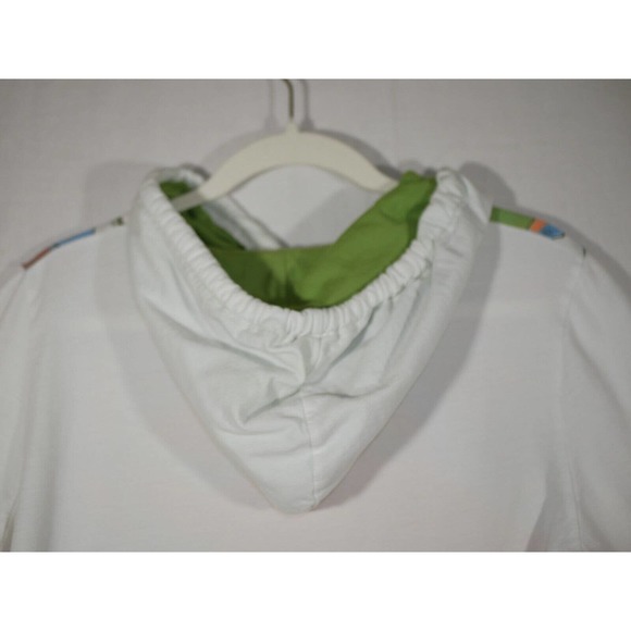 Vtg A Fine Mess T-Shirt Hoodie Sz XL White Floral Flower Power USA Made - Picture 6 of 11